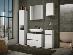 Mobili Pensili > Dmora Pensile moderno 3 ante 60x70h cm - Algeri Bianco Lucido