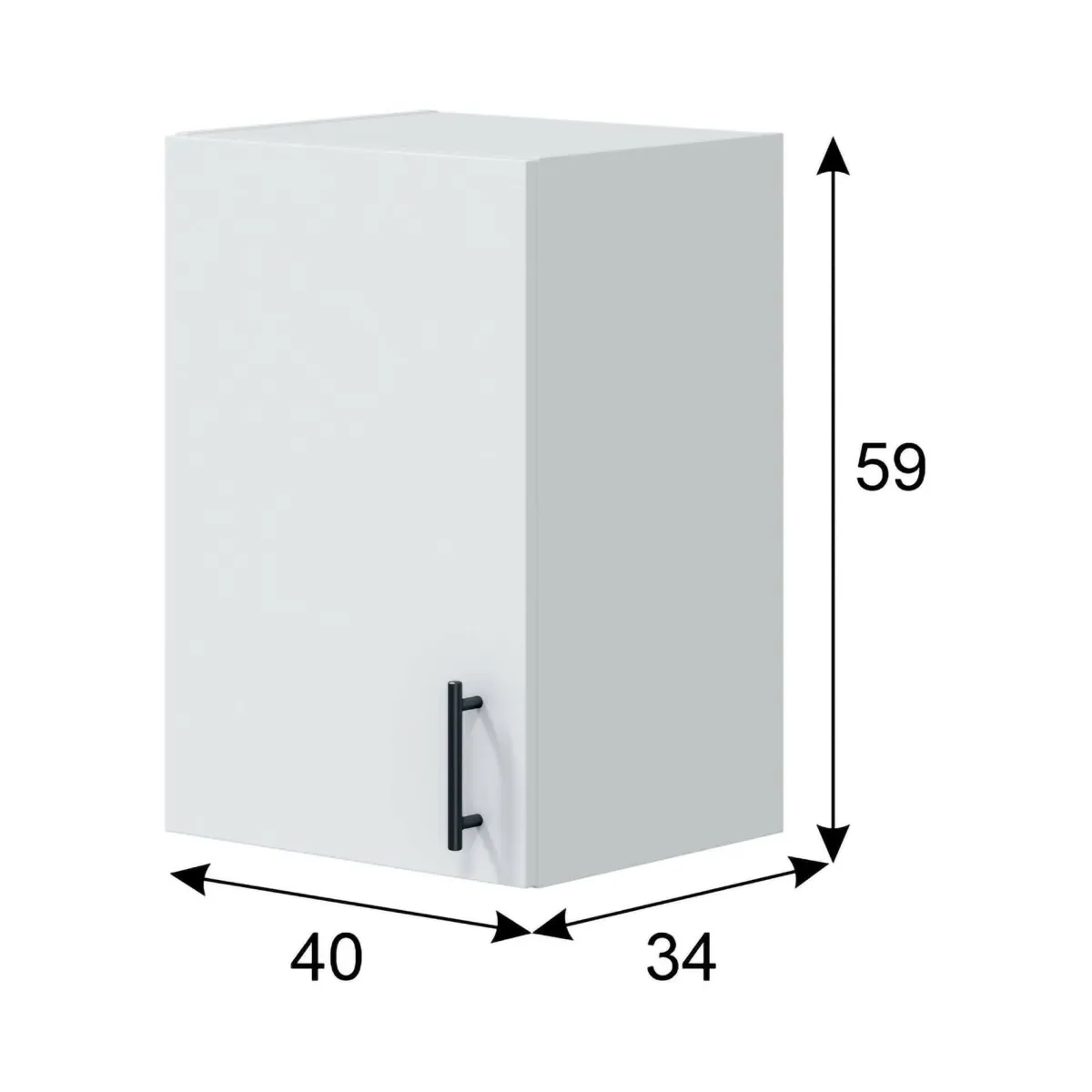 Mobili Dispensa > Dmora Pensile moderno modulabile 40x59h cm - Thyra Bianco