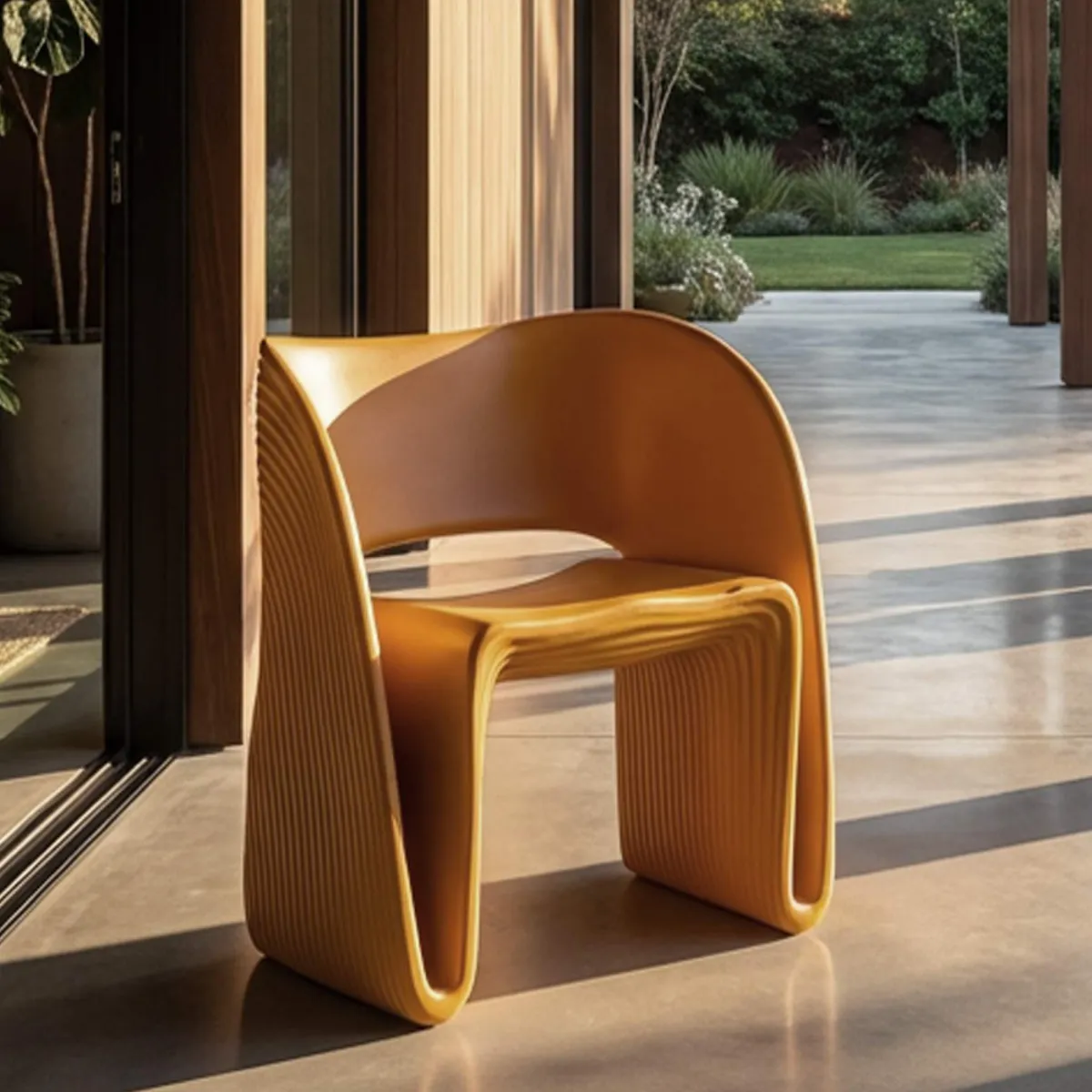 Poltrone > Dmora Poltrona Adatto per Indoor/outdoor Braccioli 59x79x68h cm, Altezza Seduta 45 cm - Galire Arancione Senape
