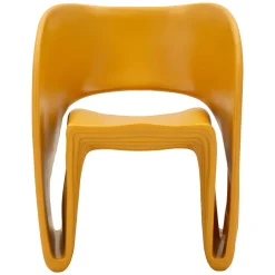 Poltrone > Dmora Poltrona Adatto per Indoor/outdoor Braccioli 59x79x68h cm, Altezza Seduta 45 cm - Galire Arancione Senape