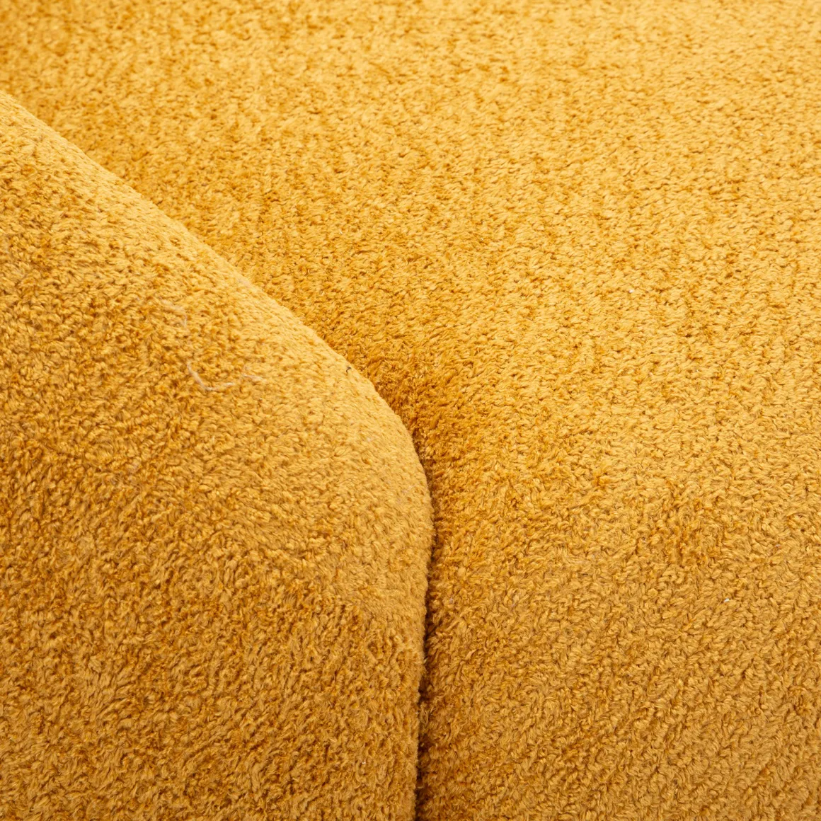 Poltrona Arancione Senape Rivestimento in Tessuto Bouclè Braccioli 80x56x83h cm, Materiale Struttura in Tessuto - Nubra