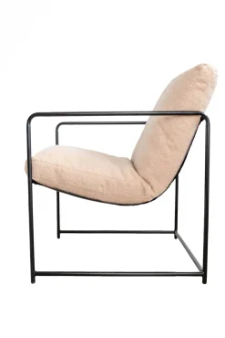 Poltrona Beige Braccioli Peso Supportato 120 kg 61x67x75h cm, Materiale Struttura in Metallo - Appare