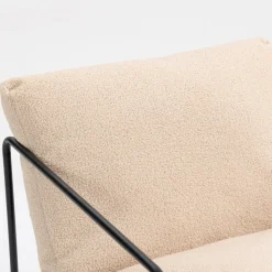 Poltrona Beige Braccioli Peso Supportato 120 kg 61x67x75h cm, Materiale Struttura in Metallo - Appare