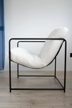 Poltrone|Poltroncine > Dmora Poltrona Braccioli Peso Supportato 120 kg 61x67x75h cm, Materiale Struttura in Metallo - Appare Bianco