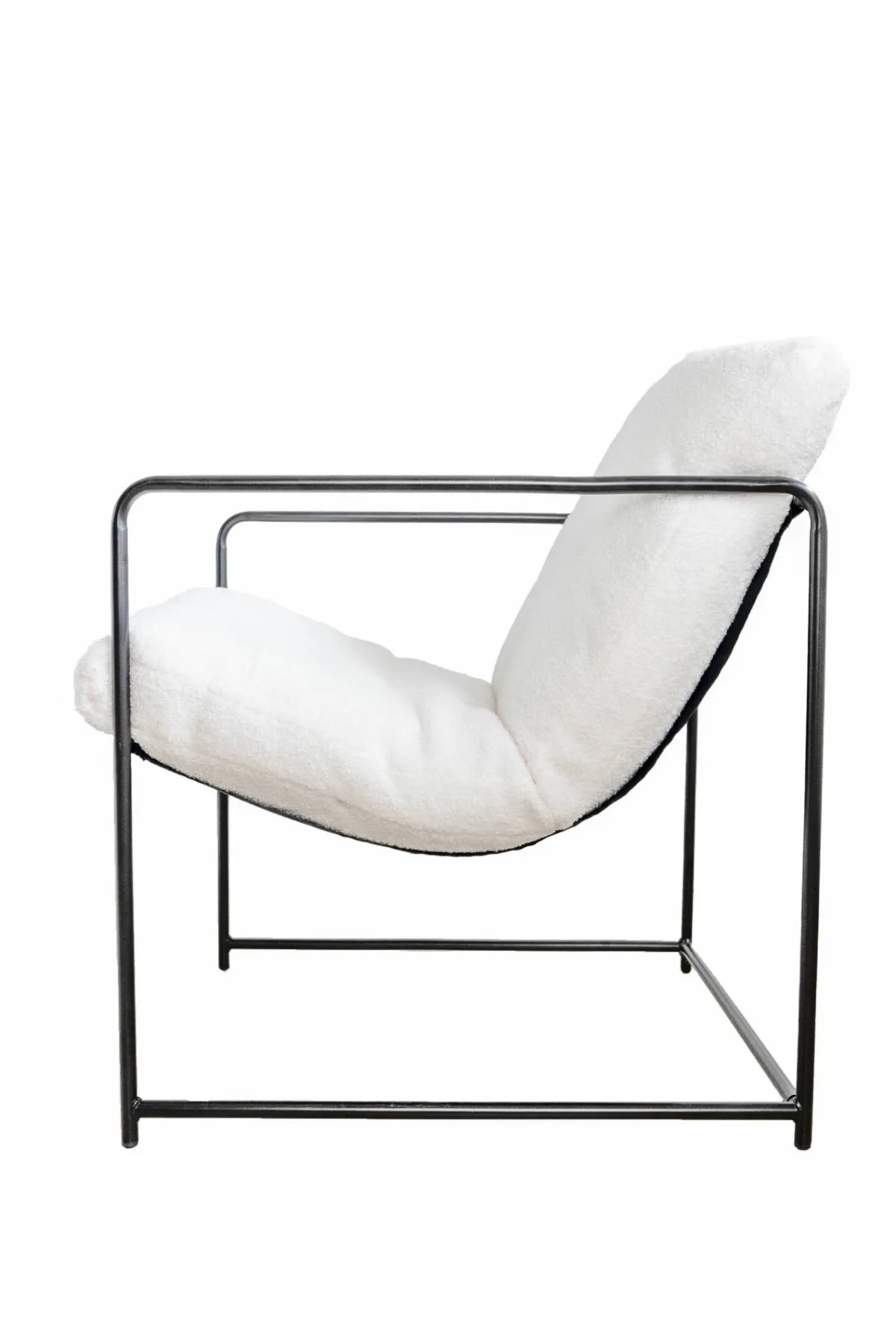 Poltrone|Poltroncine > Dmora Poltrona Braccioli Peso Supportato 120 kg 61x67x75h cm, Materiale Struttura in Metallo - Appare Bianco