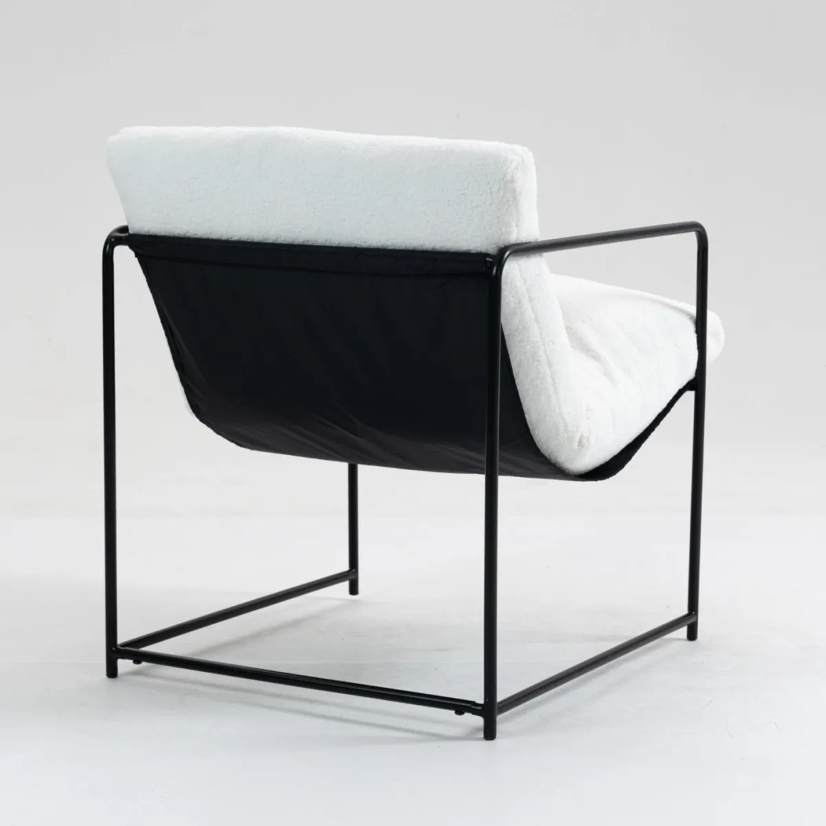 Poltrone|Poltroncine > Dmora Poltrona Braccioli Peso Supportato 120 kg 61x67x75h cm, Materiale Struttura in Metallo - Appare Bianco