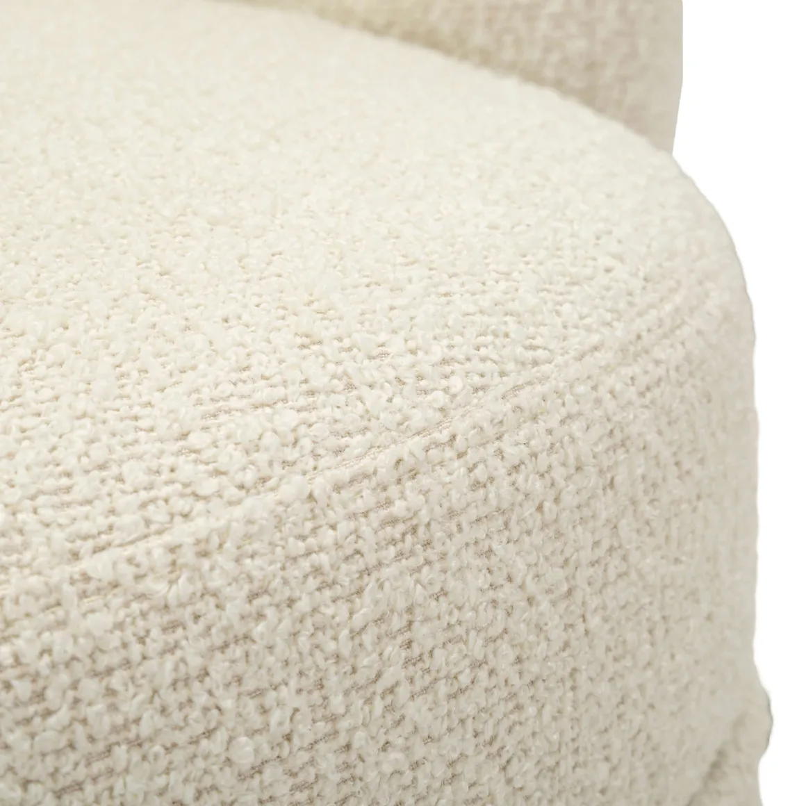 Poltrona Bianco Crema Nero Base Girevole Braccioli 70x72x75h cm, Materiale Struttura in Legno Nobilitato - Morond
