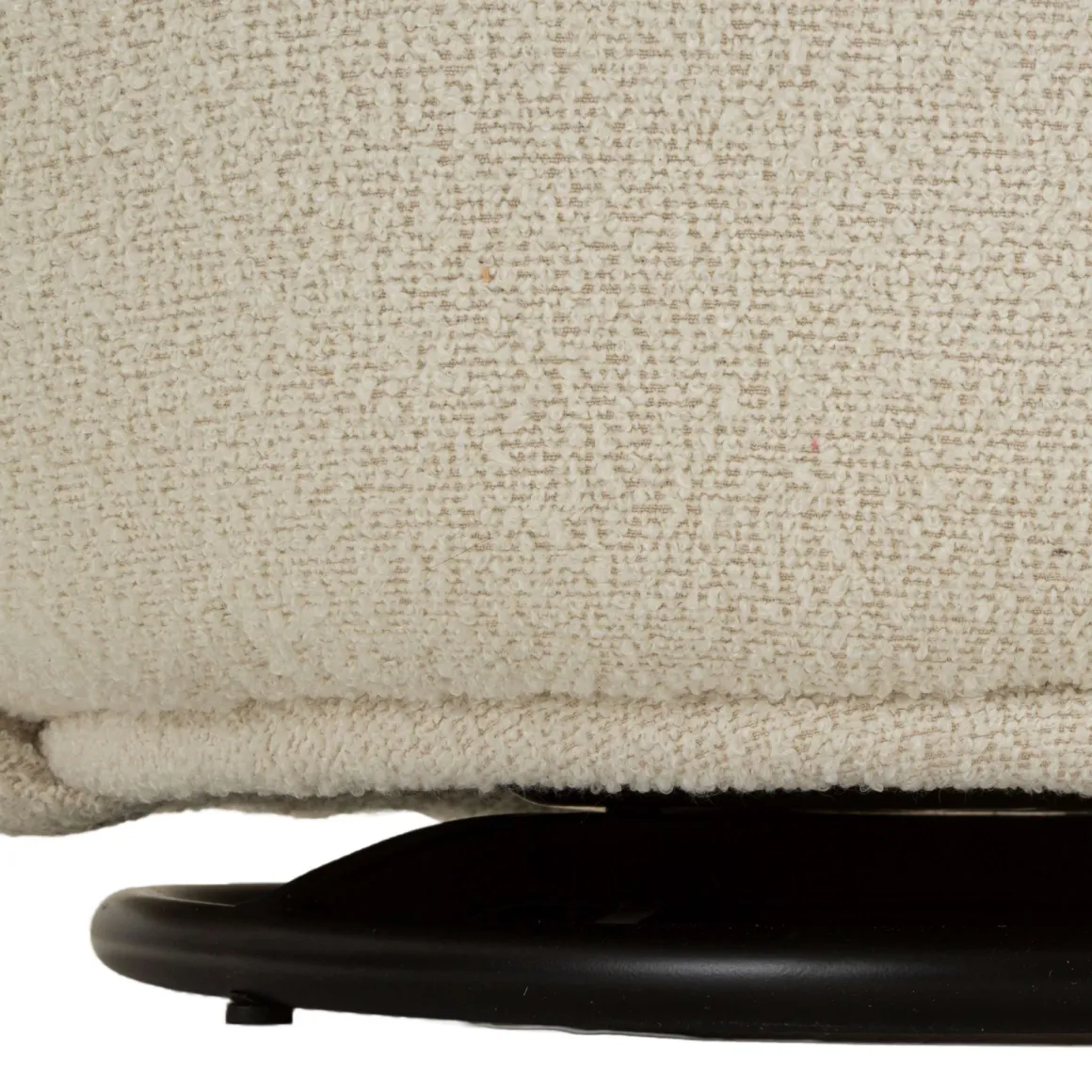Poltrona Bianco Crema Nero Base Girevole Braccioli 70x72x75h cm, Materiale Struttura in Legno Nobilitato - Morond