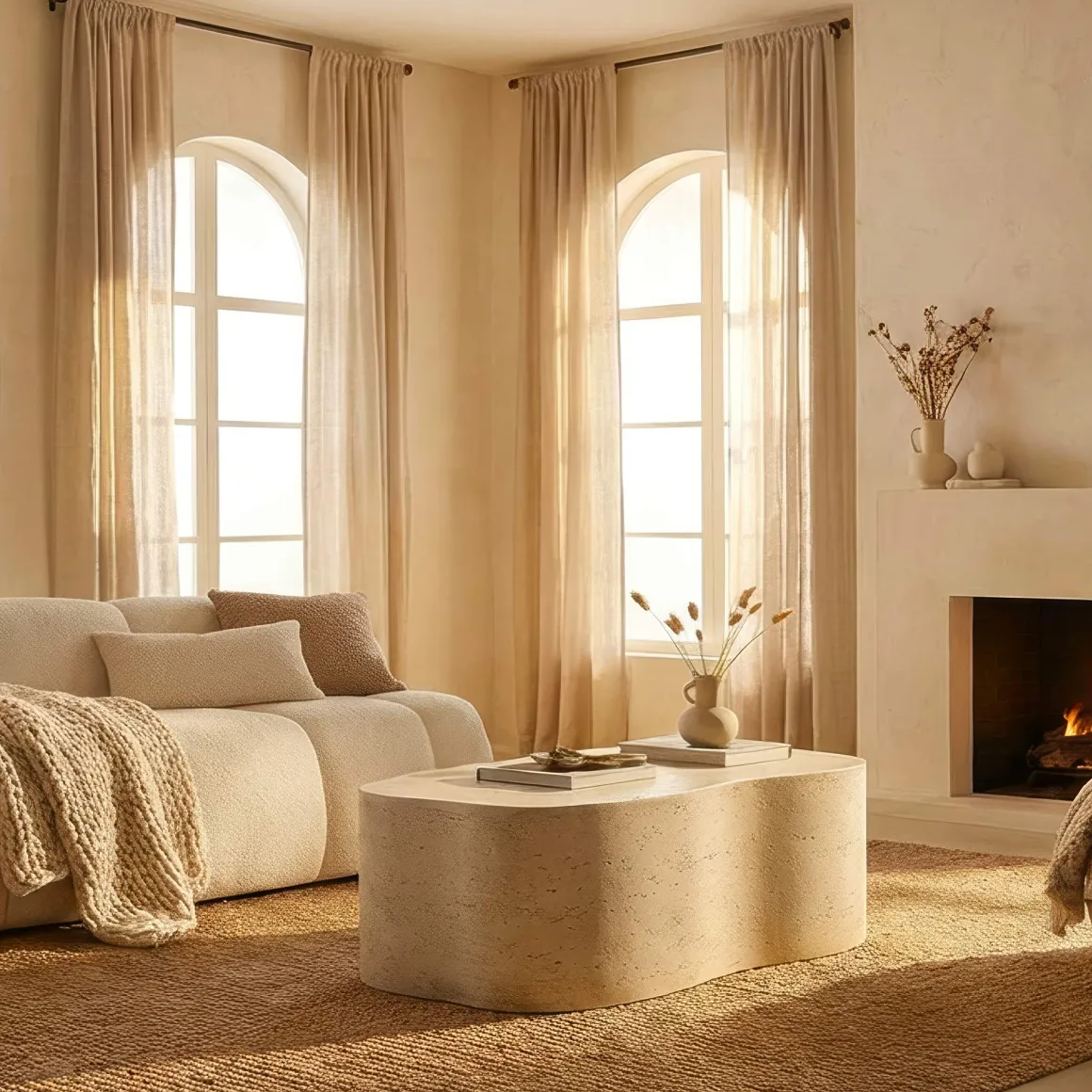Poltrone > Dmora Poltrona Rivestimento in Tessuto Bouclè Materiale Struttura in Tessuto 27x27x108h cm, Altezza Seduta 45 cm - Battam Bianco