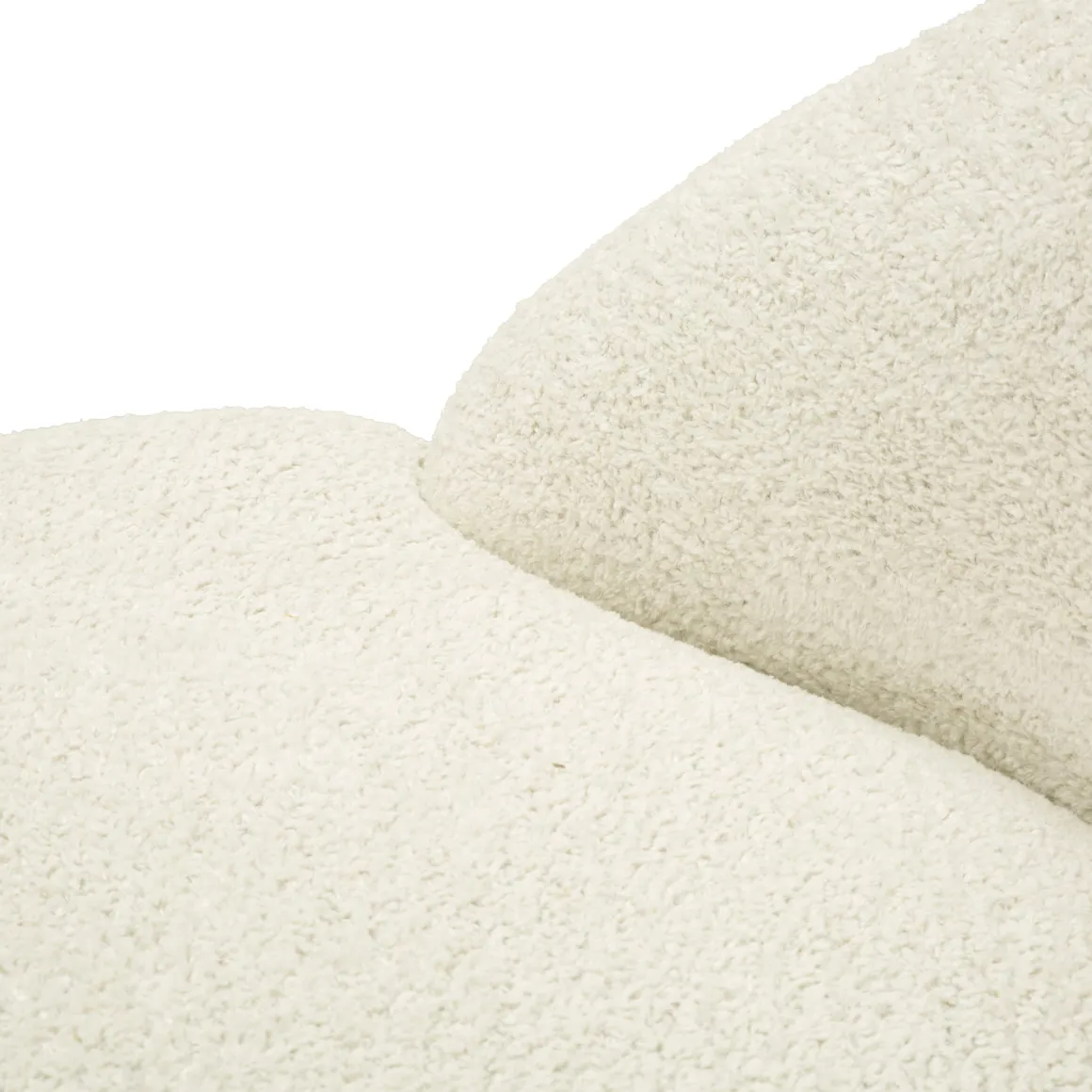 Poltrone > Dmora Poltrona Rivestimento in Tessuto Bouclè Materiale Struttura in Tessuto 27x27x108h cm, Altezza Seduta 45 cm - Battam Bianco