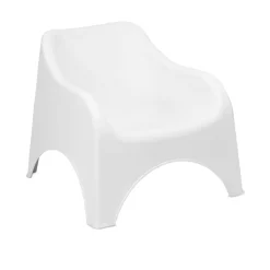 Poltrone|Poltrone Da Esterno > Dmora Poltrona da Esterno una Sedia 79x81 cm, Braccioli - Agri Bianco