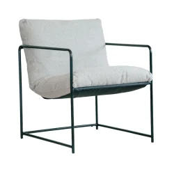 Poltrona design in metallo e tessuto grigio - Appare