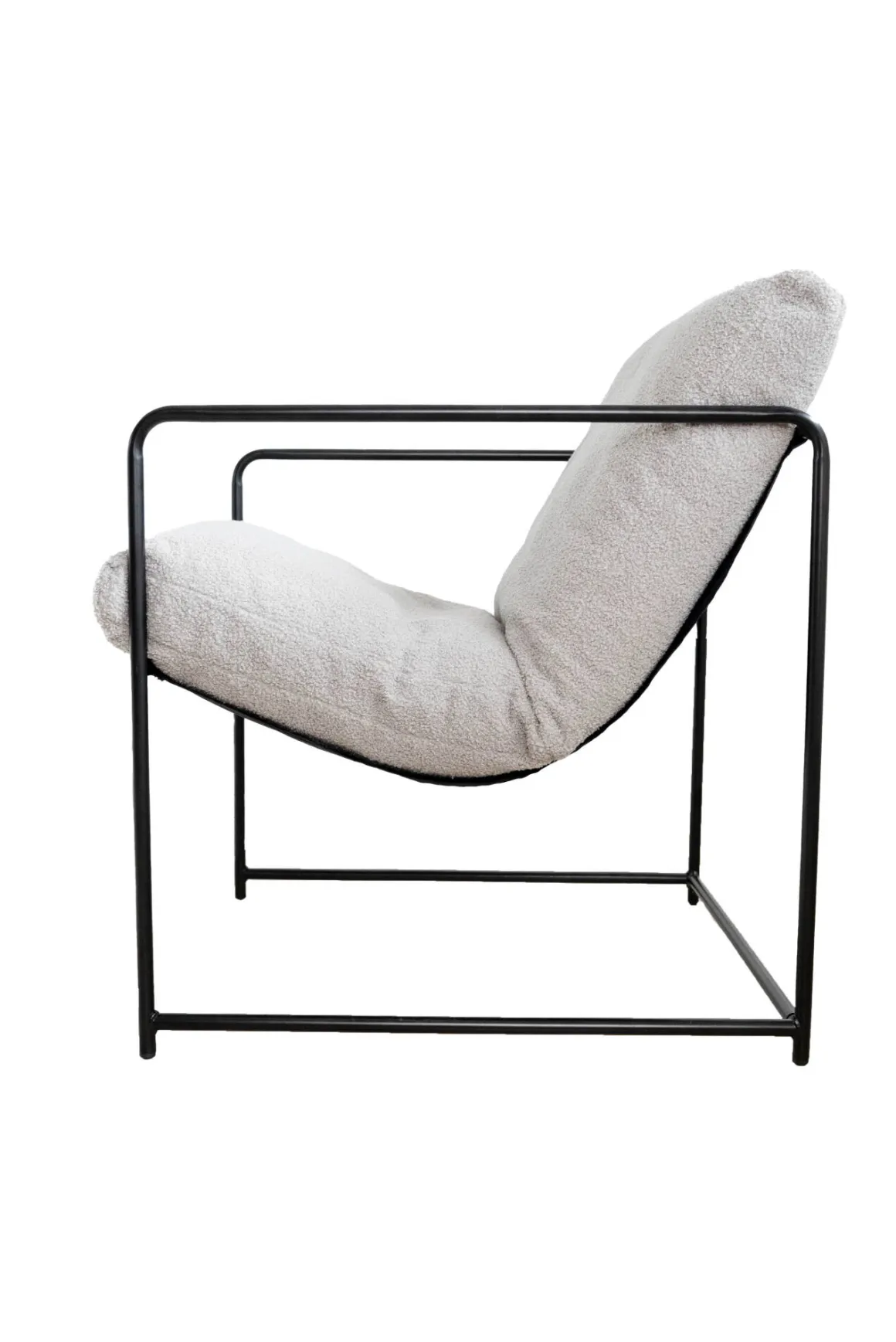 Poltrona design in metallo e tessuto grigio - Appare
