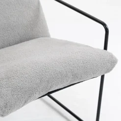 Poltrona design in metallo e tessuto grigio - Appare