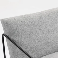 Poltrona design in metallo e tessuto grigio - Appare