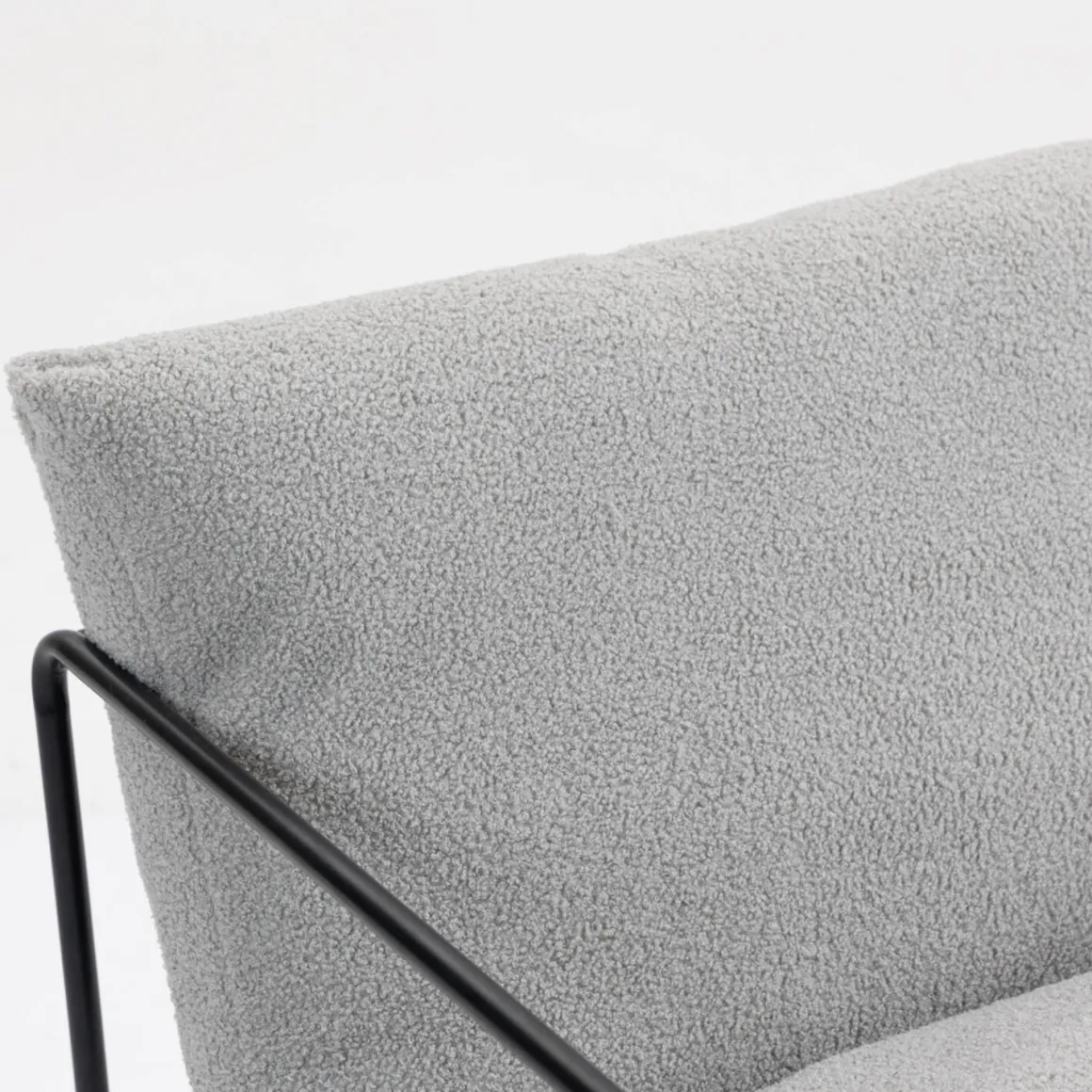 Poltrona design in metallo e tessuto grigio - Appare