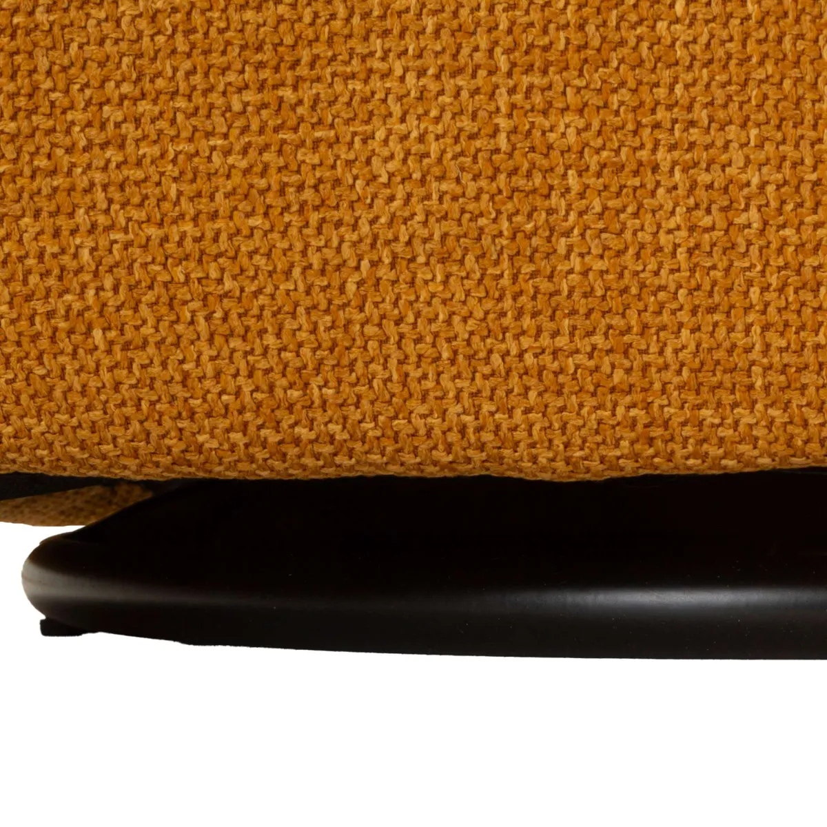 Poltrone > Dmora Poltrona Giallo Senape Nero Base Girevole Braccioli 84x66x80h cm, Materiale Struttura in Metallo - Toamas Nero, Giallo Senape