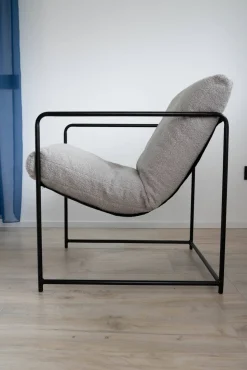 Poltrona Grigio Braccioli Peso Supportato 120 kg 61x67x75h cm, Materiale Struttura in Metallo - Appare