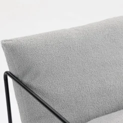 Poltrona Grigio Braccioli Peso Supportato 120 kg 61x67x75h cm, Materiale Struttura in Metallo - Appare
