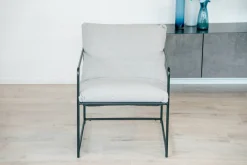 Poltrona Grigio Braccioli Peso Supportato 120 kg 61x67x75h cm, Materiale Struttura in Metallo - Appare
