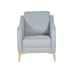 Poltrona Grigio Chiaro Marrone Rovere Braccioli, Peso Supportato 80 kg - Propata