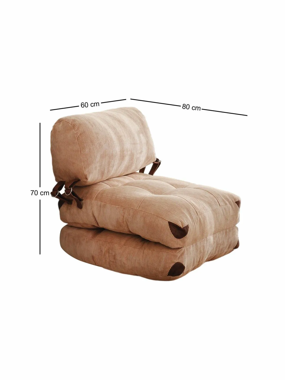 Poltrone|Poltrone Letto > Dmora Poltrona in poliestere - Surigae Marrone