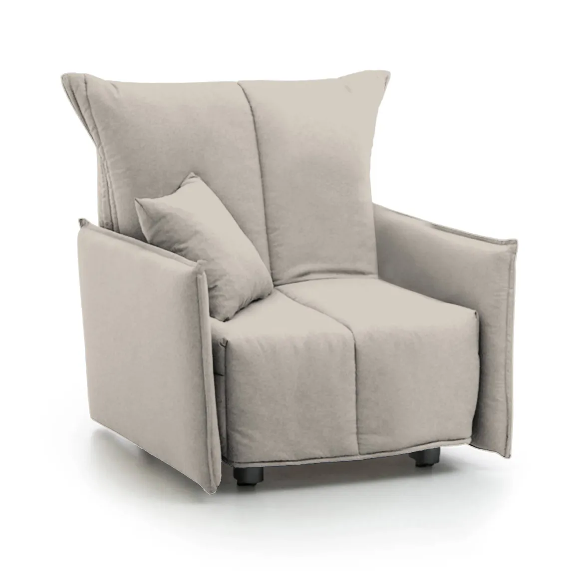 Poltrone|Salotto > Dmora Poltrona in poliestere sfoderabile con braccioli - Atlantis Blu