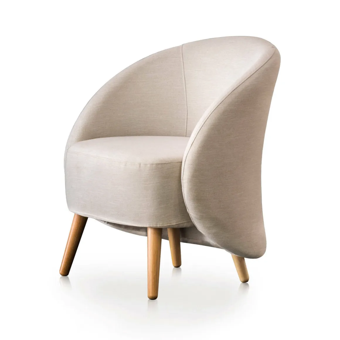 Poltrona in tessuto beige - Alla