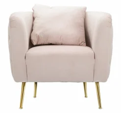 Poltrone|Poltroncine > Dmora Poltrona in tessuto con braccioli - Prampolini Rosa