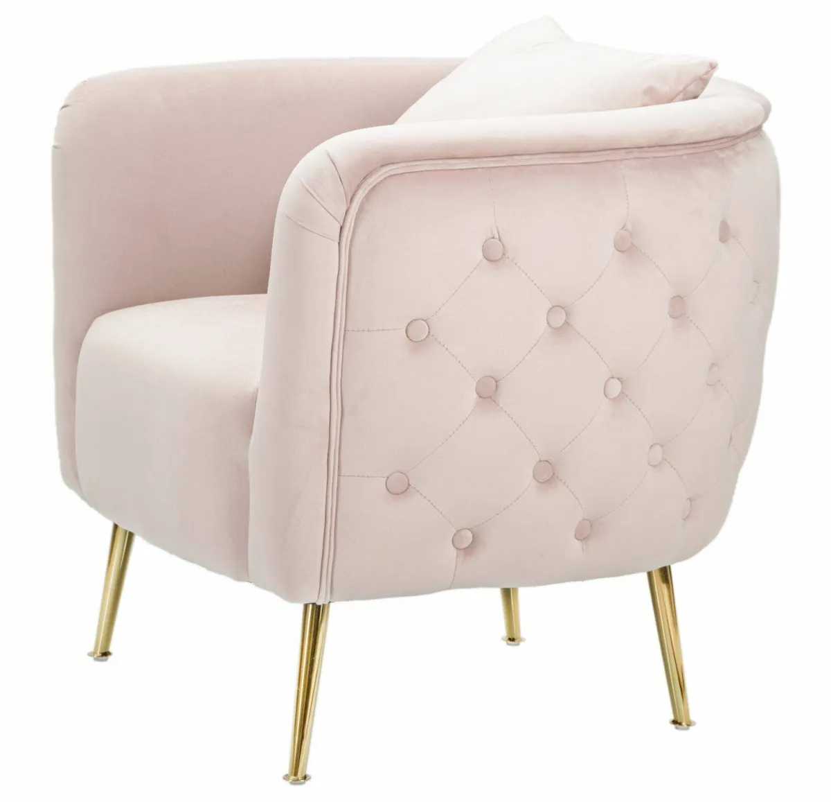 Poltrone|Poltroncine > Dmora Poltrona in tessuto con braccioli - Prampolini Rosa