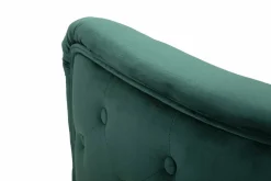 Poltrone|Poltroncine > Dmora Poltrona in tessuto con braccioli verde e oro - Gabbiano Oro, Verde