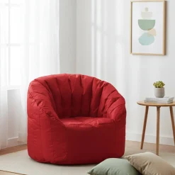 Poltrone|Poltroncine > Dmora Poltrona in tessuto rossa - Allos Rosso