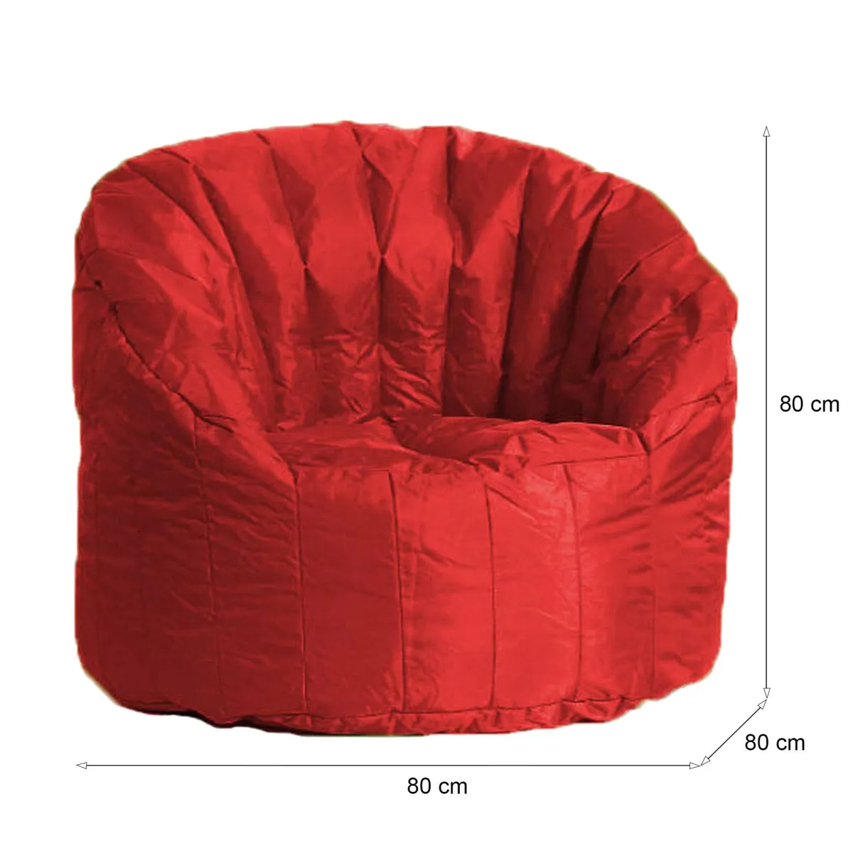 Poltrone|Poltroncine > Dmora Poltrona in tessuto rossa - Allos Rosso
