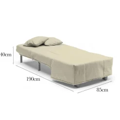 Poltrona in tessuto sfoderabile beige - Andreou