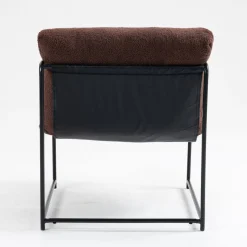 Poltrona Marrone Braccioli Peso Supportato 120 kg 61x67x75h cm, Materiale Struttura in Metallo - Appare