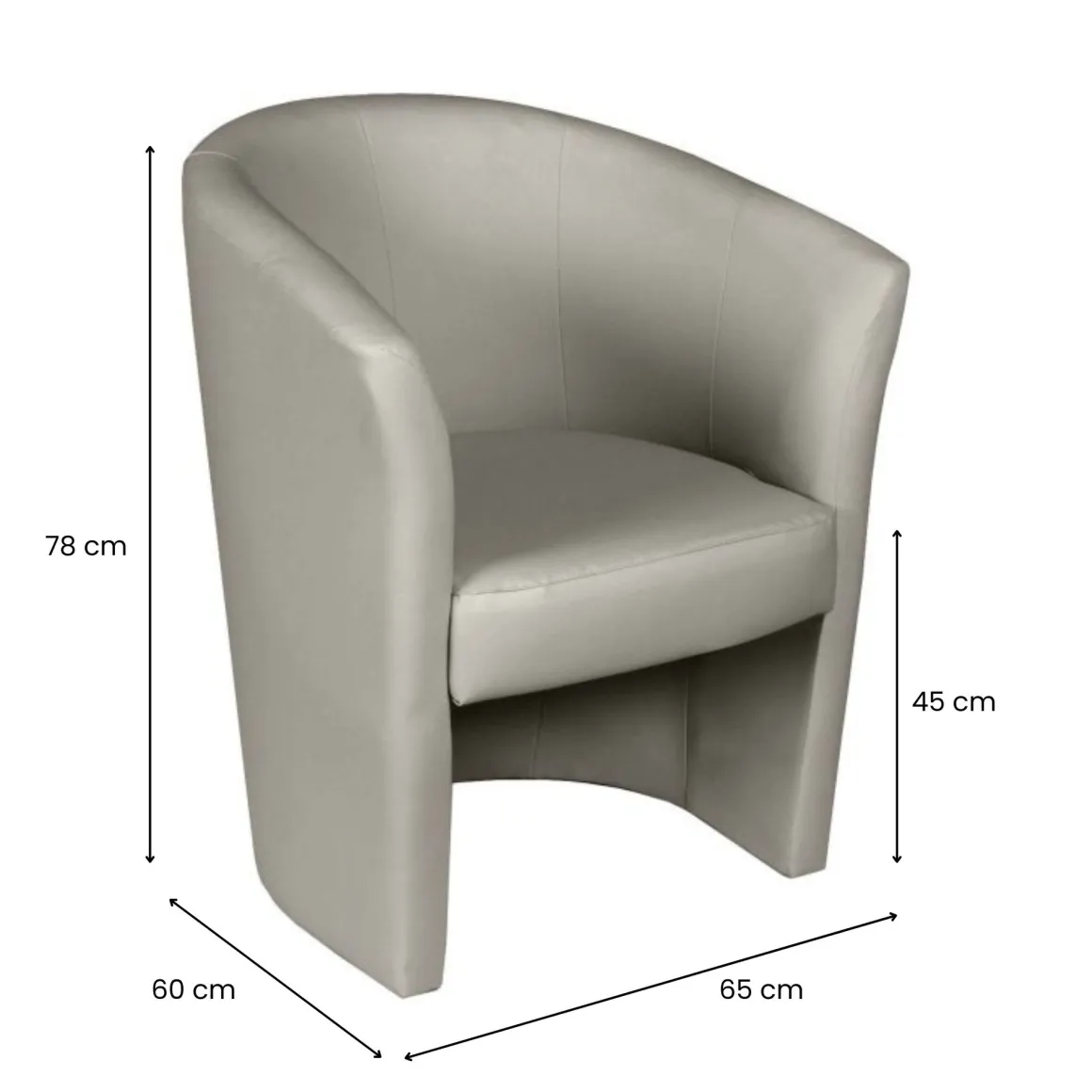 Poltrone|Poltroncine > Dmora Poltrona moderna in ecopelle con braccioli nera - Ago Nero