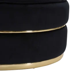 Poltrona Nero oro con Cuscini Materiale Struttura in Legno Nobilitato 84x84x72h cm, Materiale Struttura in Tessuto - Palang