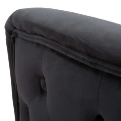 Poltrone > Dmora Poltrona Nero oro Rivestimento in Velluto Braccioli 76x74x71h cm, Materiale Struttura in Metallo - StIves Oro, Nero
