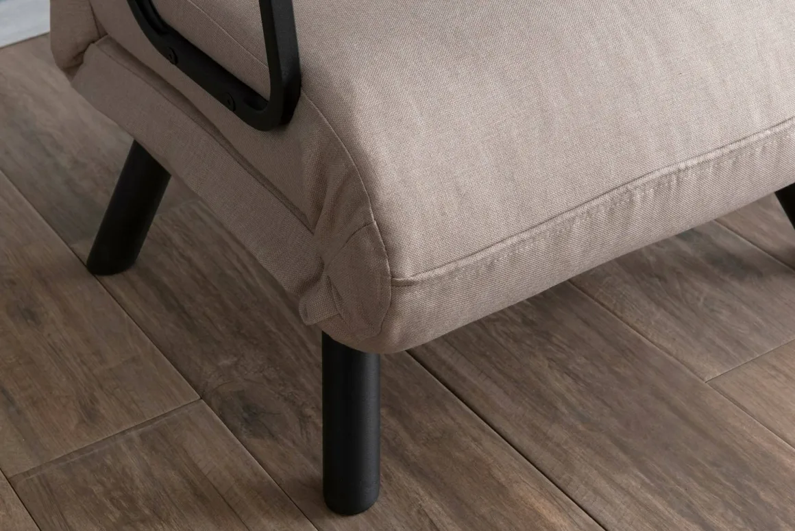 Poltrona reclinabile in tessuto con braccioli beige - Keoni