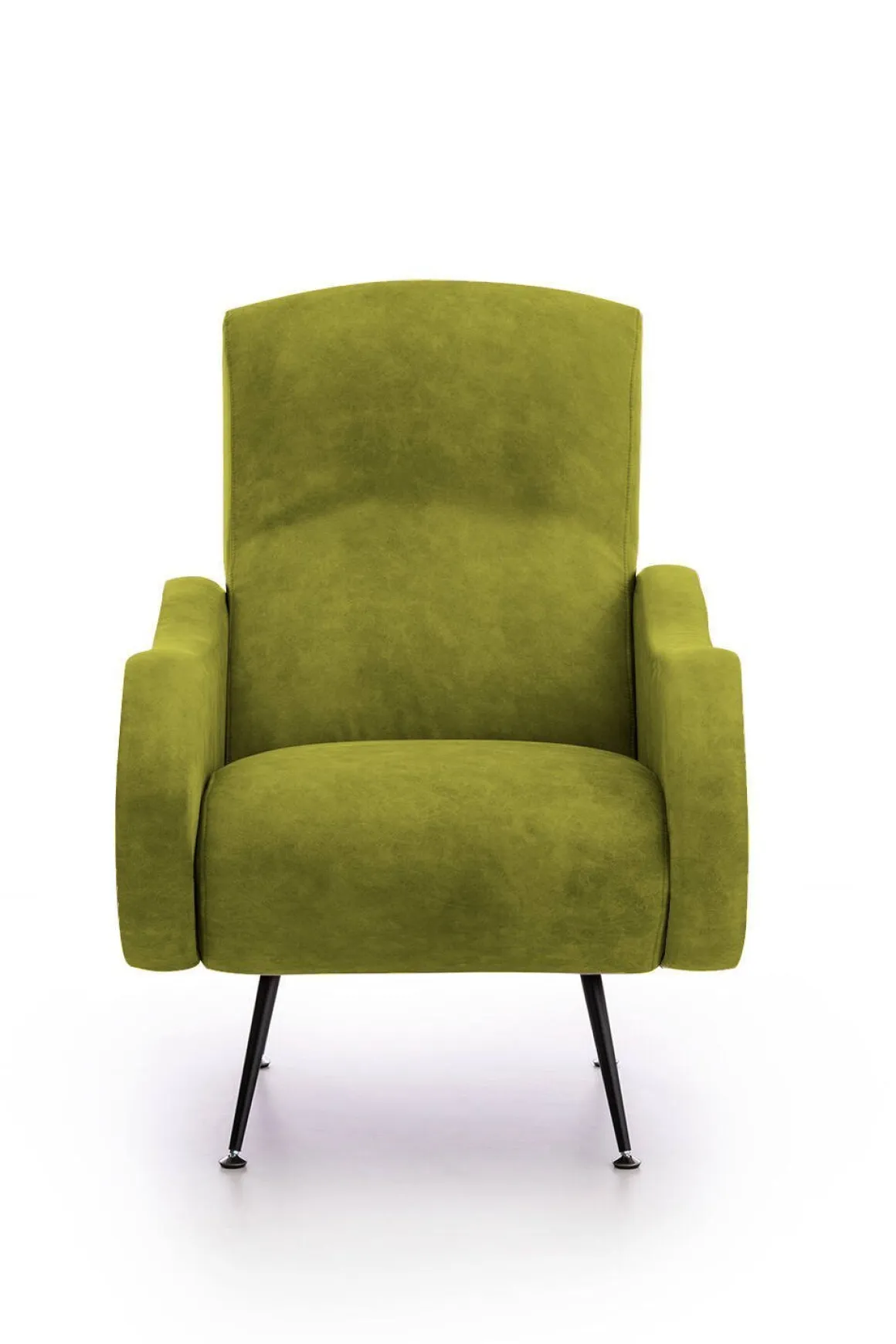 Poltrona Verde Braccioli Peso Supportato 90 kg 70x100x98h cm, Materiale Struttura in Legno Made in Italy - Lasnigo