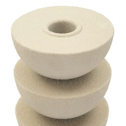 Oggettistica > Dmora Portacandela Sfumatura Colore Struttura Crema, - Faratite Bianco Crema