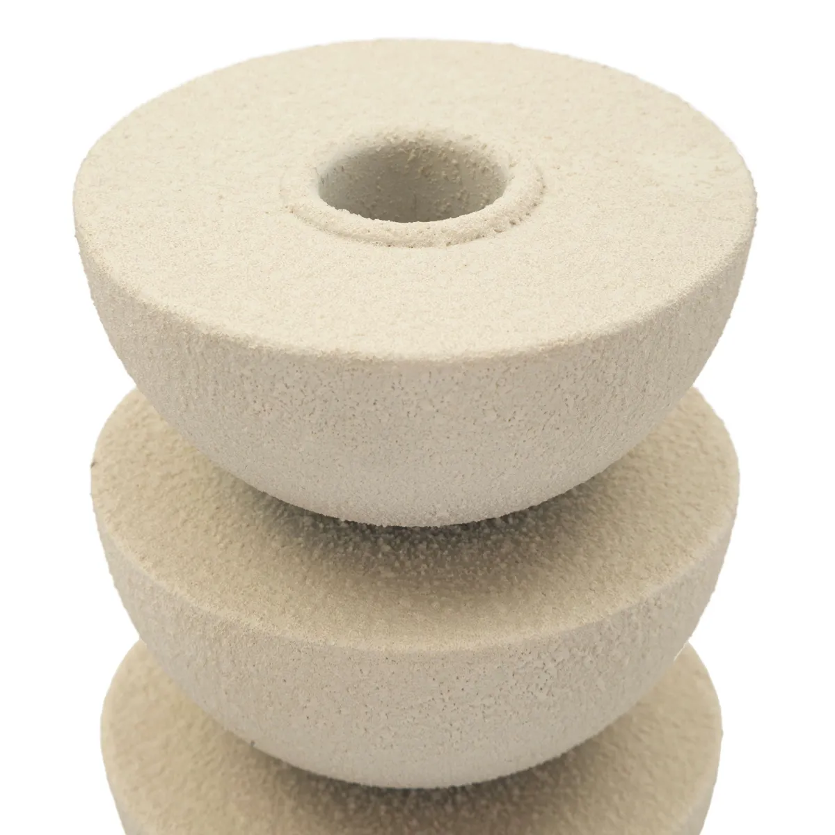 Oggettistica > Dmora Portacandela Sfumatura Colore Struttura Crema, - Faratite Bianco Crema