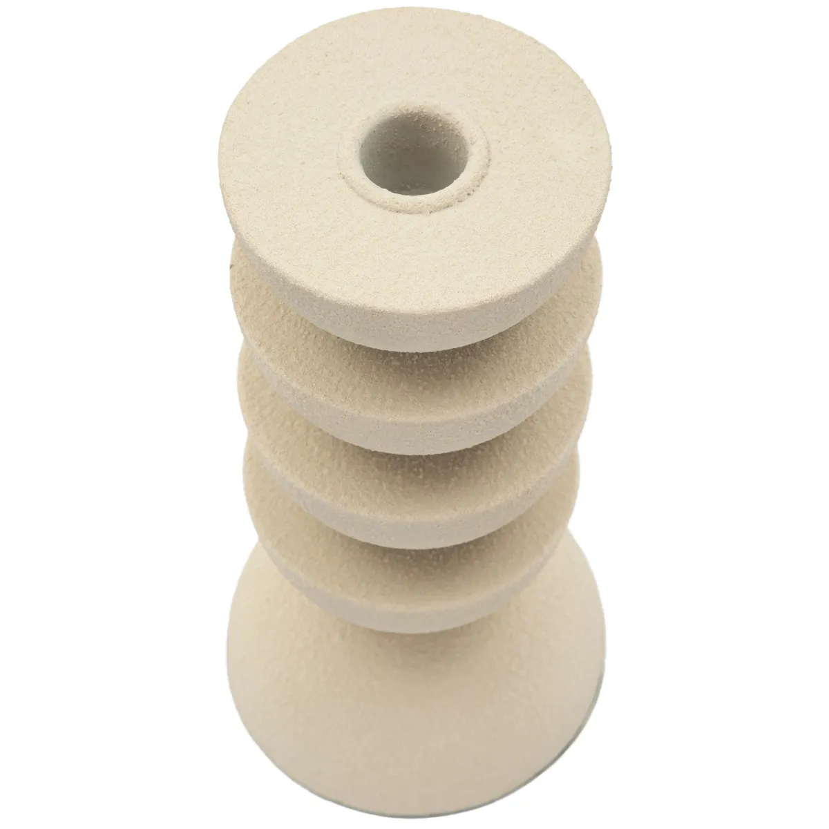 Oggettistica > Dmora Portacandela Sfumatura Colore Struttura Crema, - Faratite Bianco Crema