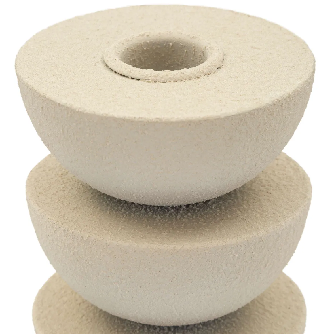 Portacandela Bianco Crema Sfumatura Colore Struttura Crema, - Farekani