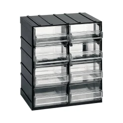 Portaoggetti nero con cassetti 19x23h cm - Atanasia