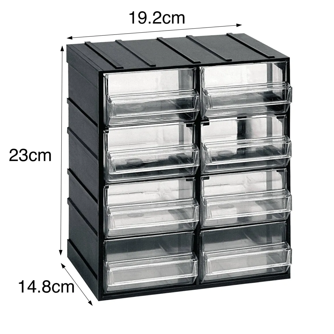 Portaoggetti nero con cassetti 19x23h cm - Atanasia