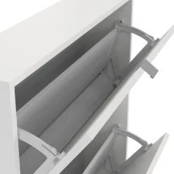 Scarpiere|Lavanderia > Dmora Porta scarpe 3 ante bianca 70x123h cm - Aran Bianco