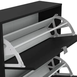 Porta scarpe 2 ante nera 70x85h cm - Larry