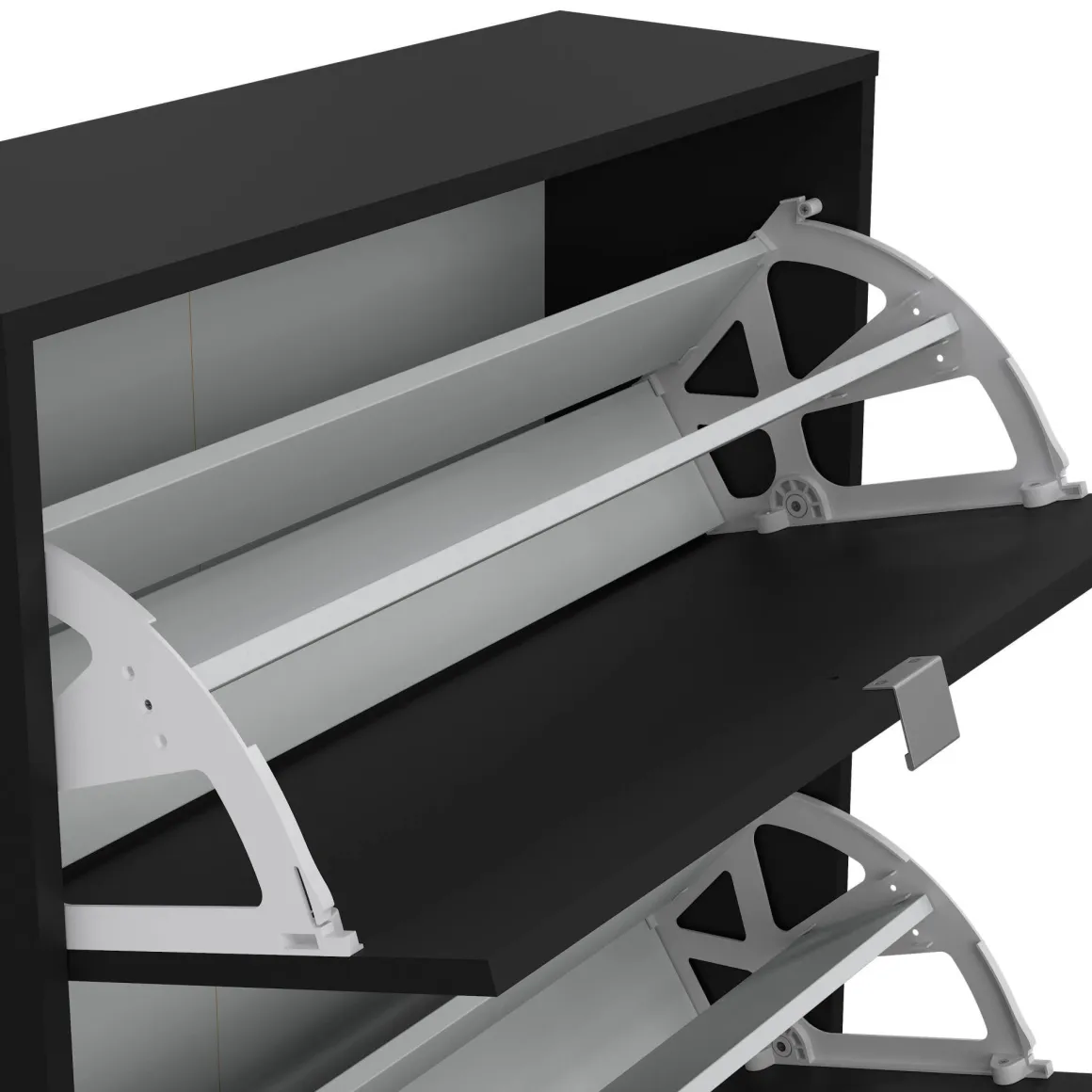 Porta scarpe 2 ante nera 70x85h cm - Larry
