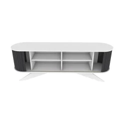 Porta TV antracite e bianco 180x43x60h cm 2 ante - Bailu